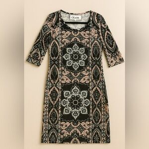 Cleobella Black and Pink Long Sleeve Dress